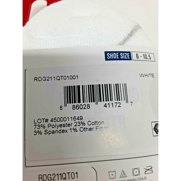 Reebok Girls Pro-Series‎ Ankle Socks 6-Pack Size Small Fits Shoe Size 6 - 10.5 - Picture 8 of 8